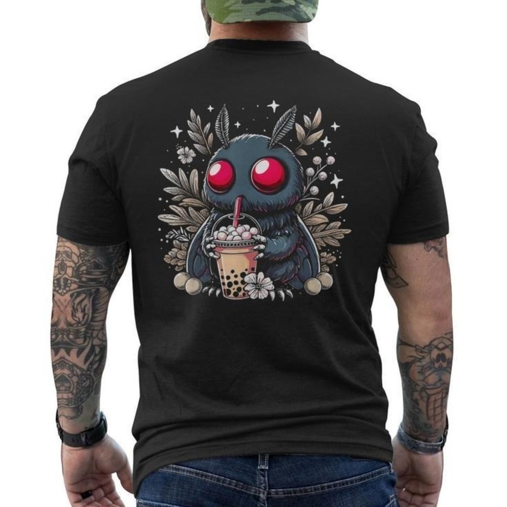 Mothman Bubble Tea Kawaii Boba Tea Unisex Tshirt